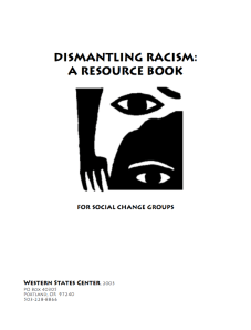Dismantling racism cover shot